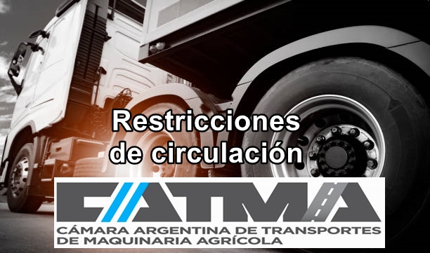 Restricciones a la circulación de camiones 24 de Marzo 2023- RUTAS NACIONALES